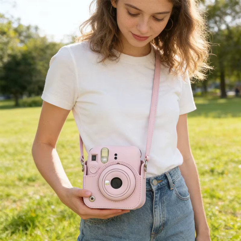 Fujifilm Instax Mini 13 Kameratasche aus PU-Leder mit Schultergurt - Bild 2