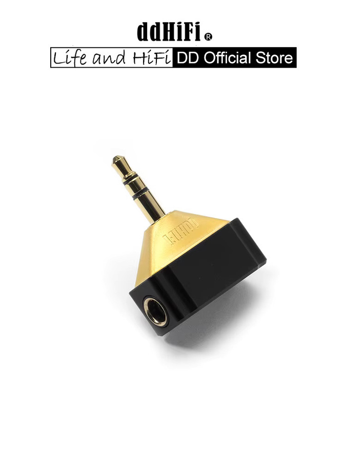 ddHiFi DJ44Gold Black Gold Edition Audio Adapter von 4,4 mm auf 3,5 mm mit Pentaconn-Sockel und 24K vergoldetem OCC-Leiter - Bild 1