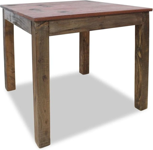 vidaXL Esszimmertisch aus massivem Altholz in Braun, B/T/H: 82 x 80 x 76 cm - Bild 1