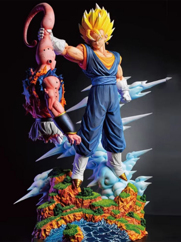 Bandai Dragon Ball Action Figure Vegetto vs Buu Super Saiyajin Statue aus Kunststoff, mehrfarbig, Höhe: 33 cm - Bild 7