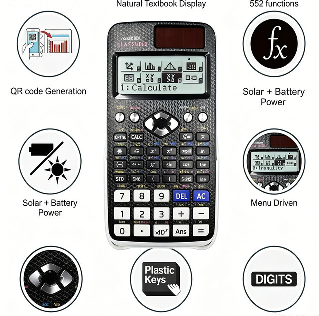 Casio FX-991EX Classwiz wissenschaftlicher Taschenrechner in Schwarz - Bild 1
