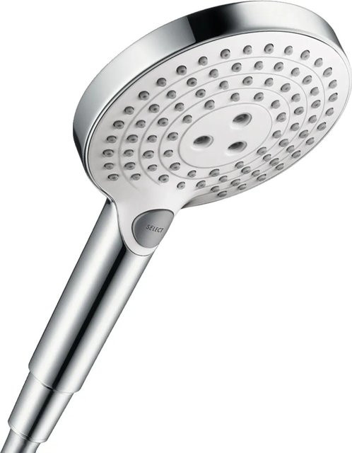 Hansgrohe Raindance Select S 120 Handbrause in Weiß-Chrom mit 3 Strahlarten und EcoSmart Technologie - Bild 1