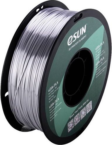 ESUN ePLA-Silk Silver Filament PLA 1,75 mm, 1 kg, Silber metallic - Bild 1