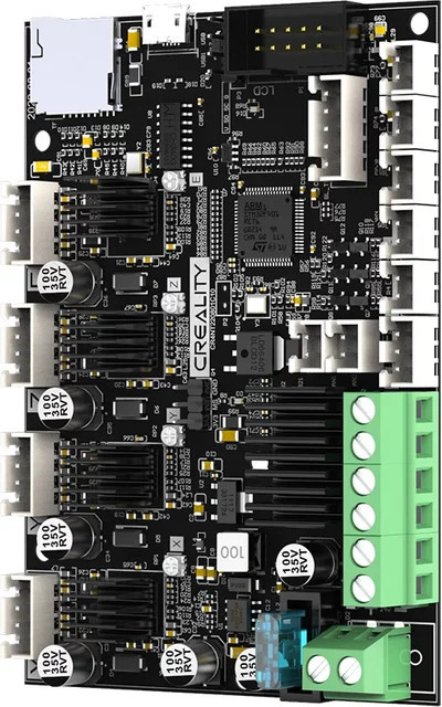 Creality E3 Free-Runs Silent Motherboard Upgrade Kit 32bit ARM Cortex-M4 mit TMC2209 Motortreibern für Marlin und Klipper Firmware in Schwarz - Bild 1