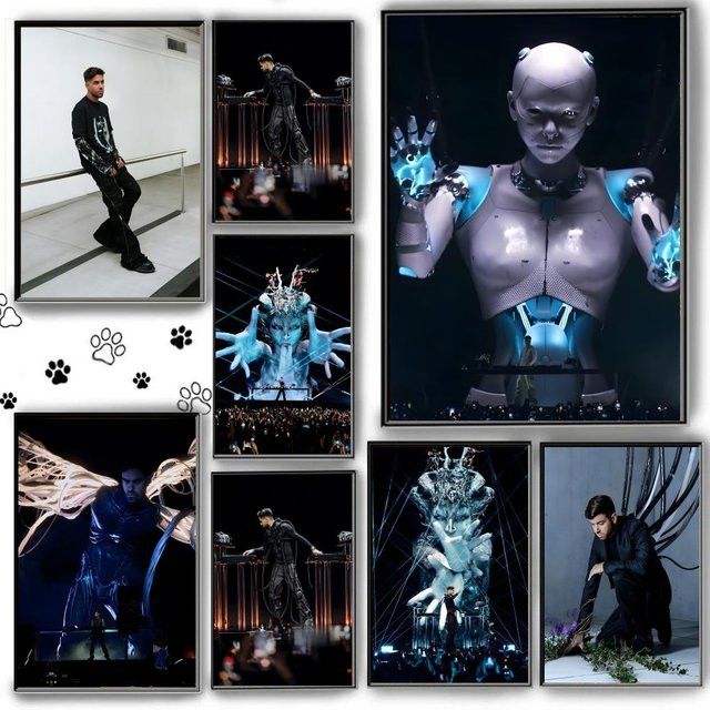 ANYMA-Poster selbstklebende HD-PVC-Wandkunst in Black, wasserdicht und schmutzabweisend, B/H: 20 x 20 cm - Bild 1