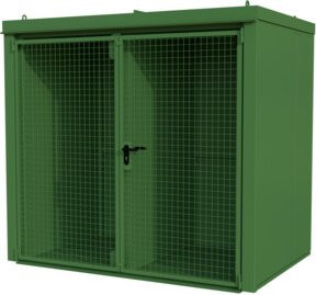 Bauer Südlohn Gasflaschen-Container GFC-B/W M3 in Resedagrün - Bild 1