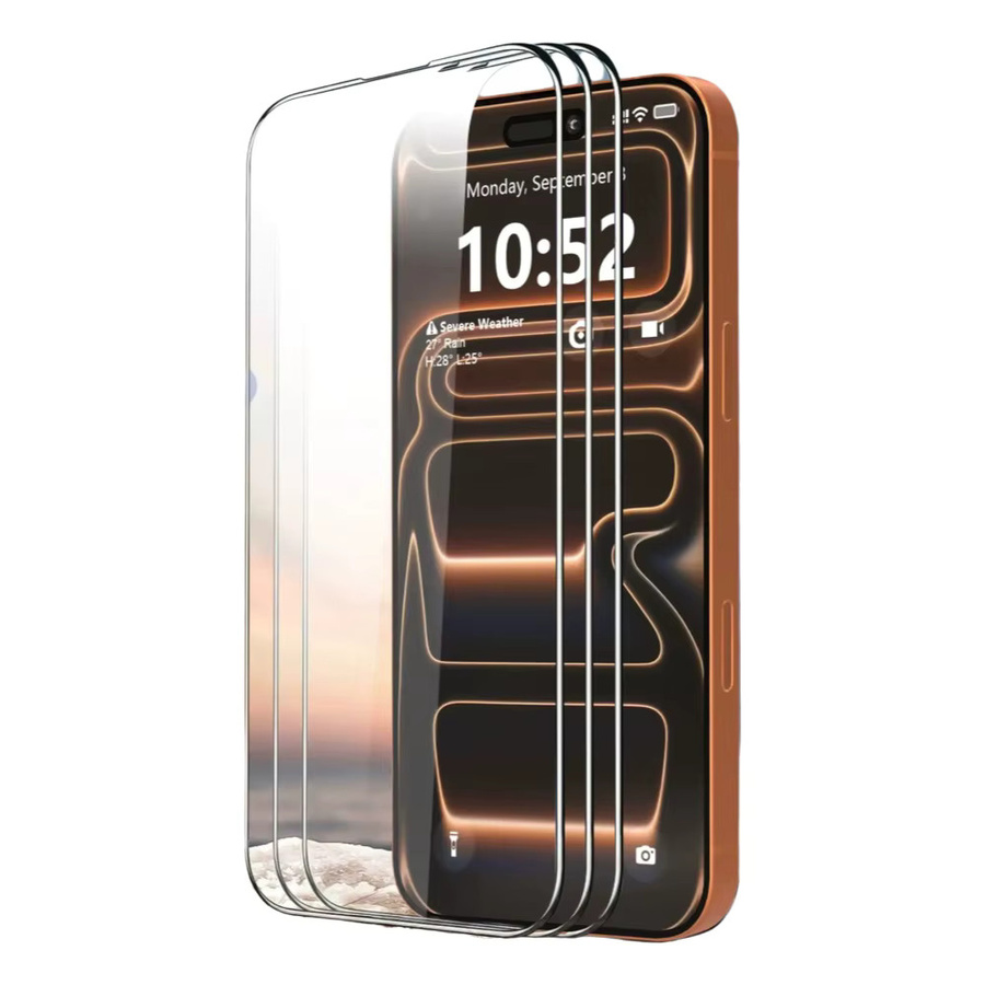 3er-Pack 9D Displayschutz aus gehärtetem Glas, hochauflösend und transparent, kompatibel mit iPhone 17, iPhone 17 Air, iPhone 17 Pro, iPhone 17 Pro Max, iPhone 16 Pro Max und iPhone 15 Pro Max - Bild 6
