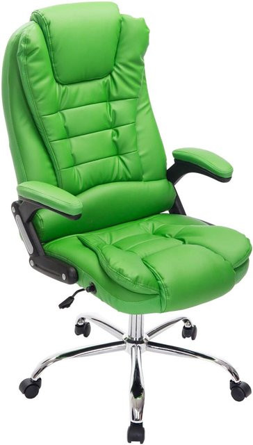 TPFLiving Bürostuhl Toronto Executive Chair aus Kunstleder in Grün mit Armlehnen und Rollen, B/T/H: 78 x 78 x 123 cm - Bild 1
