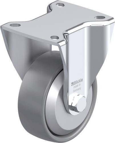 Blickle Stahlblech-Bockrolle BH-PO 100G-1-ELS-FA in Grau mit 100mm Rad-Durchmesser und 280kg Tragfähigkeit - Bild 1