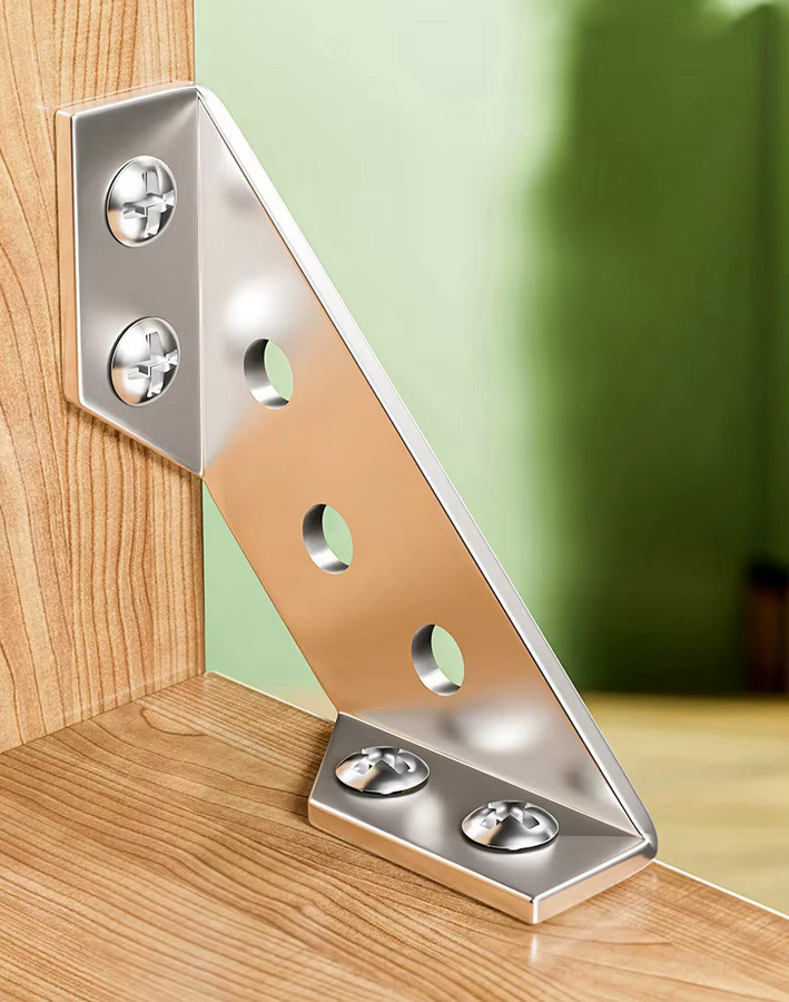 Newshark Universeller Möbel-Eckverbinder aus Edelstahl in Silber - Bild 4