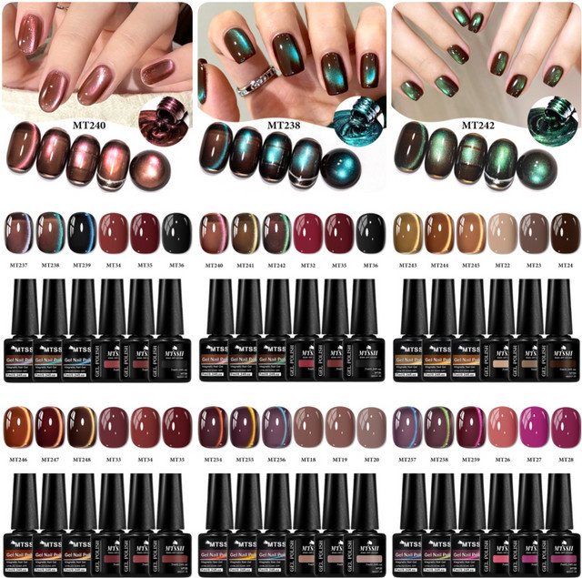 Mtssii Magnetisches Gel & Farbe Gel Nagellack Set, 6 Stück - Bild 1