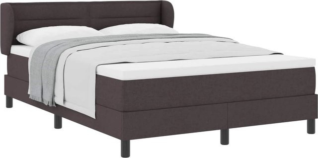vidaXL Boxspringbett mit Matratze Dunkelbraun B/T: 140 x 200 cm - Bild 1