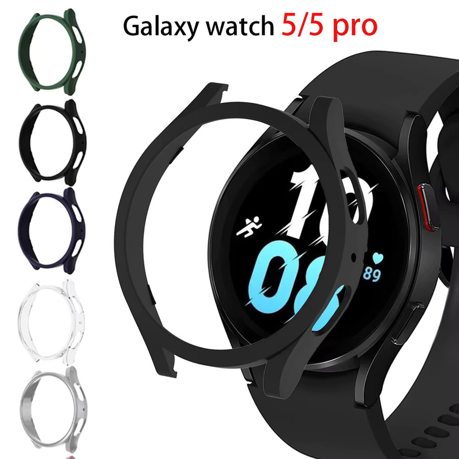 Samsung Hülle für Galaxy Watch 5 Pro 45 mm, PC-Stoßstangenabdeckung, Silber - Bild 2