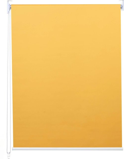 MCW Seitenzugrollo Rollo zur Verdunkelung blickdicht, Farbe: Gelb, B: 110 cm, H: 160 cm - Bild 1