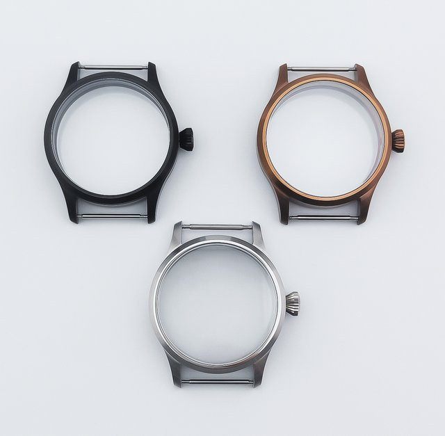 Manbushijie Uhrengehäuse Edelstahl, Silber, 42 mm, Saphirglas - Bild 1