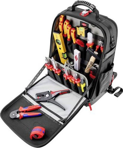 Knipex Modular X18 Elektro Werkzeugrucksack bestückt, 22-teiliges Elektriker Werkzeug-Set, Breite: 53 cm - Bild 1