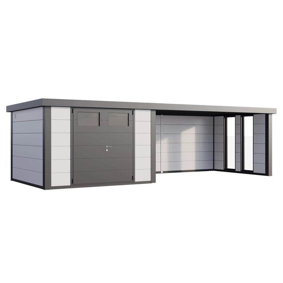 Telluria Gerätehaus Classico mit Lounge XL Rechts und Fenster in Weiß, B/H/T: 812 x 219 x 318 cm - Bild 2