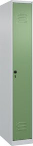 C+P Spind Classic PLUS Spind mit 1 Abteil und Sicherheits-Drehriegel, Farbe: Lichtgrau/Resedagrün, H x B x T: 185 x 30 x 50 cm - Bild 1