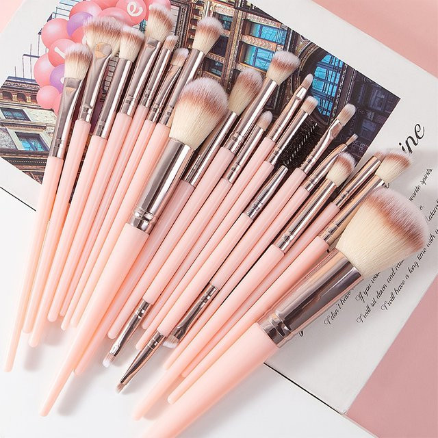 HNKMP Make-up Pinsel Set, 20-teilig, Rosa - Bild 1