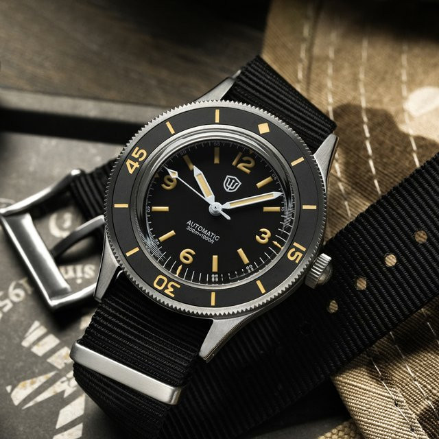 Watchdives Automatikuhr, Edelstahl, Keramiklünette, 40 mm, Unisex - Bild 1