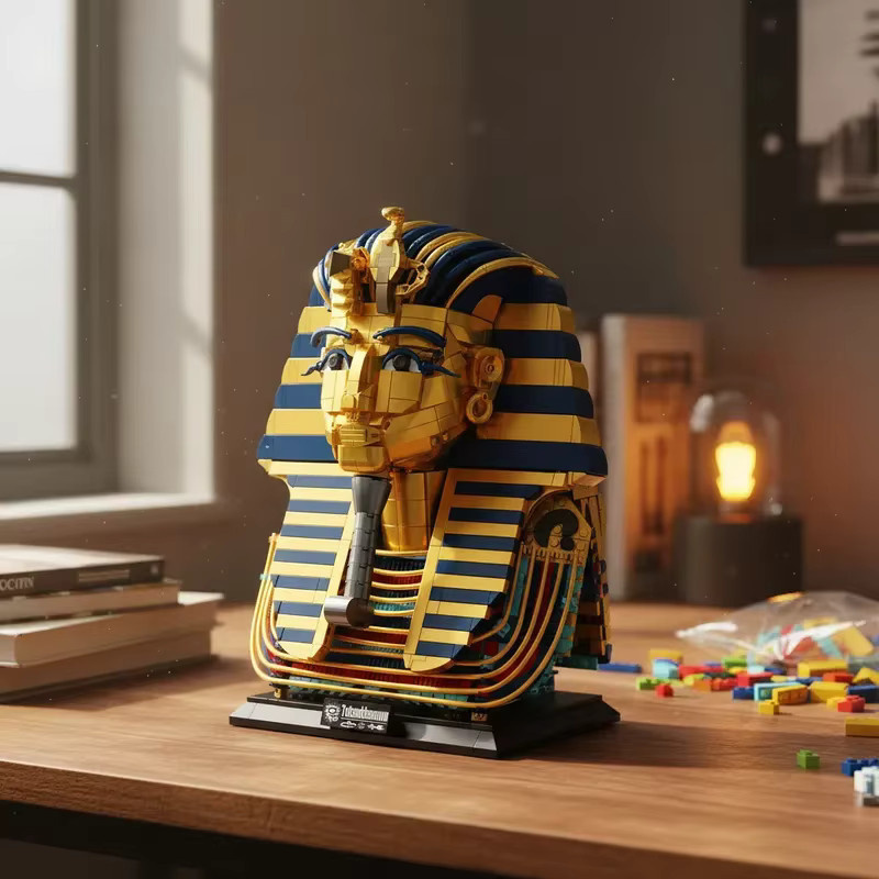 yaafun Goldene Pharao-Maske, Baustein-Set, 1603 Teile - Bild 3
