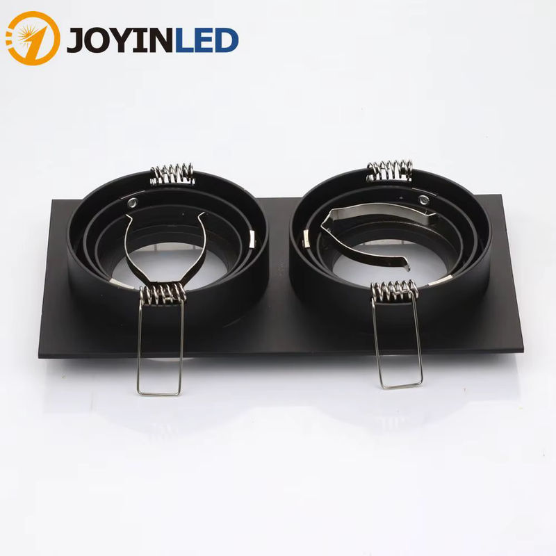 JOYINLED Aluminium Doppel-Downlight-Halterung für GU10 MR16 Leuchten in Schwarz, Silber oder Weiß - Bild 4