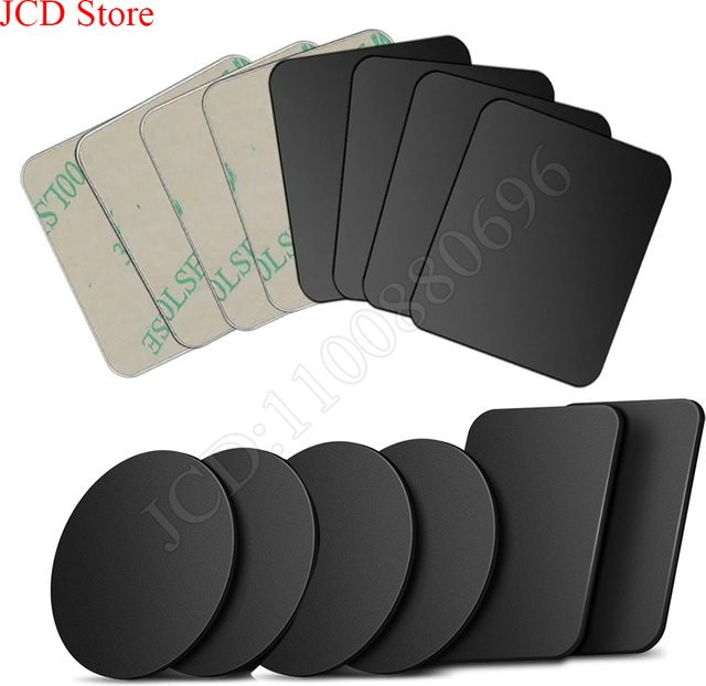 10er Set Magnetische Metallplatten in Schwarz für Auto-Telefonhalterungen, Durchmesser: 30 mm, 35 mm, 40 mm, 50 mm und 60 mm - Bild 1