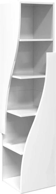 vidaXL Eckschrank in Hochglanz Weiß aus Holzwerkstoff, B/T/H: 32 x 32 x 140 cm - Bild 1