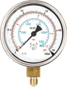 Roller Feinskaliertes Manometer p ≤ 250 mbar in Silber - Bild 1