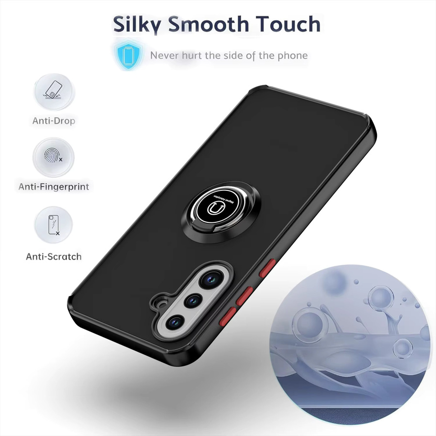Stoßfeste Magnetische Ring Ständer Handyhülle TEXT ME für Samsung Galaxy A16 A20 A21 A22 A36 A51 S10 S21 S22 Plus in Schwarz - Bild 4