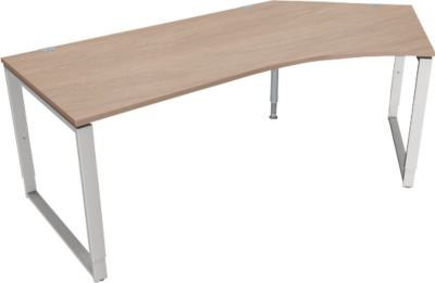 Schäfer Shop Genius Winkelschreibtisch MODENA FLEX in Eiche-Dekor mit Bügelfuß und rechtem Ansatz, Breite: 216,5 cm - Bild 1