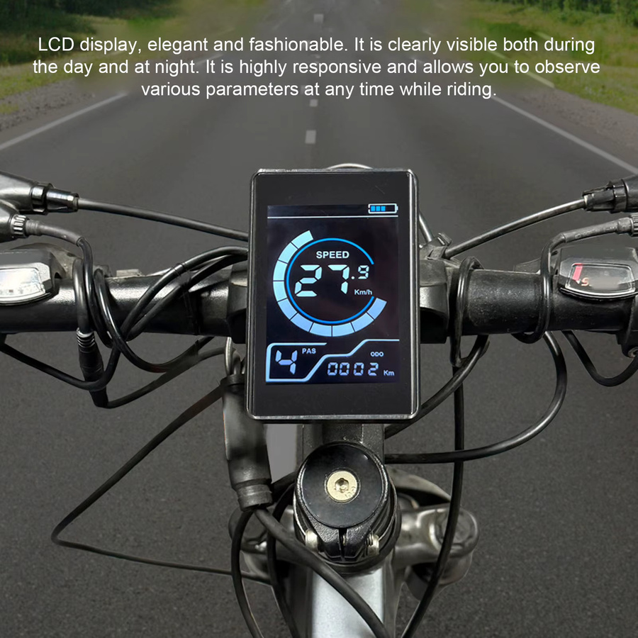 DOACT Wasserdichtes 5-Pin LCD-Display für E-Bikes und E-Scooter in Schwarz - Bild 3