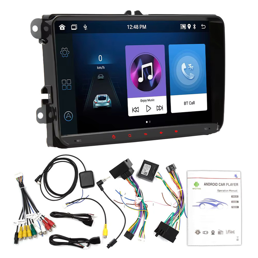 BQCC Android 13 Auto Navigationssystem mit 9 Zoll Display, Octa Core, 4G, WiFi und GPS für Volkswagen VW CC Passat B7 Polo Golf 5 6 Jetta MK5 MK6, Schwarz - Bild 3