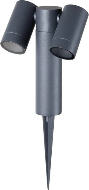 PRIOS Außenleuchte Tulimar 5044004 Modern, 2-flammig, Schwarz, Aluminium, GU10, IP65, mit Erdspieß - Bild 1