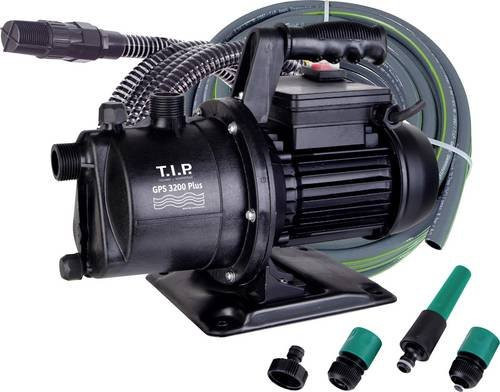 T.I.P. GPS 3200 Plus Gartenpumpen-Set mit 3200 l/h Förderleistung und 42 m Förderhöhe