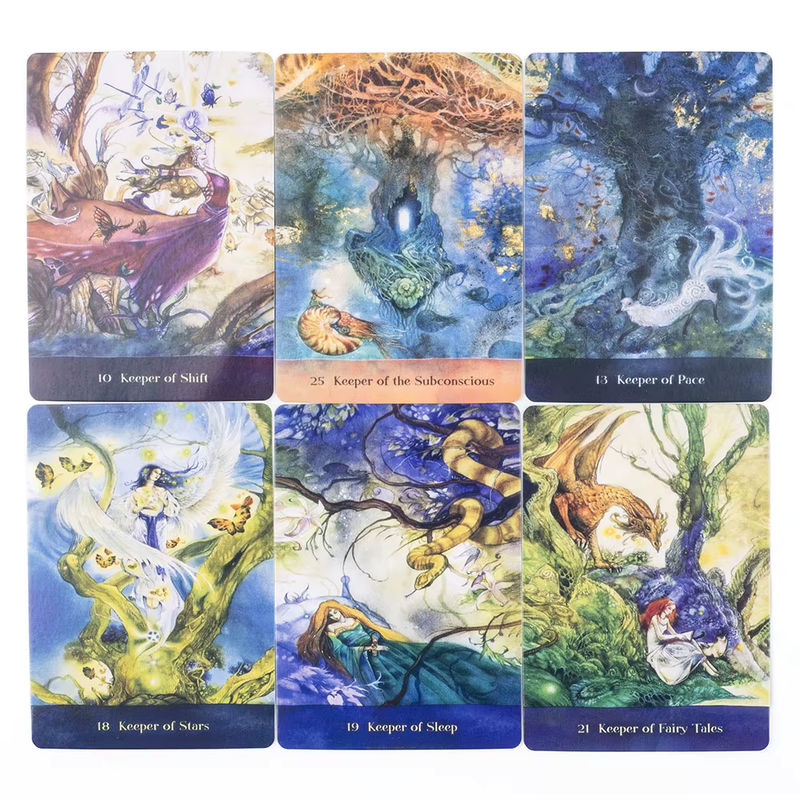 Baum Pfleger Orakel Tarot Karten Set mit 44 Stück für Vision und Weissagung, Mehrfarbig, B: 10,4 cm x H: 7,4 cm - Bild 5
