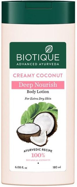 Biotique Kokosnuss Körperlotion, 180 ml, mit Mandelöl - Bild 1