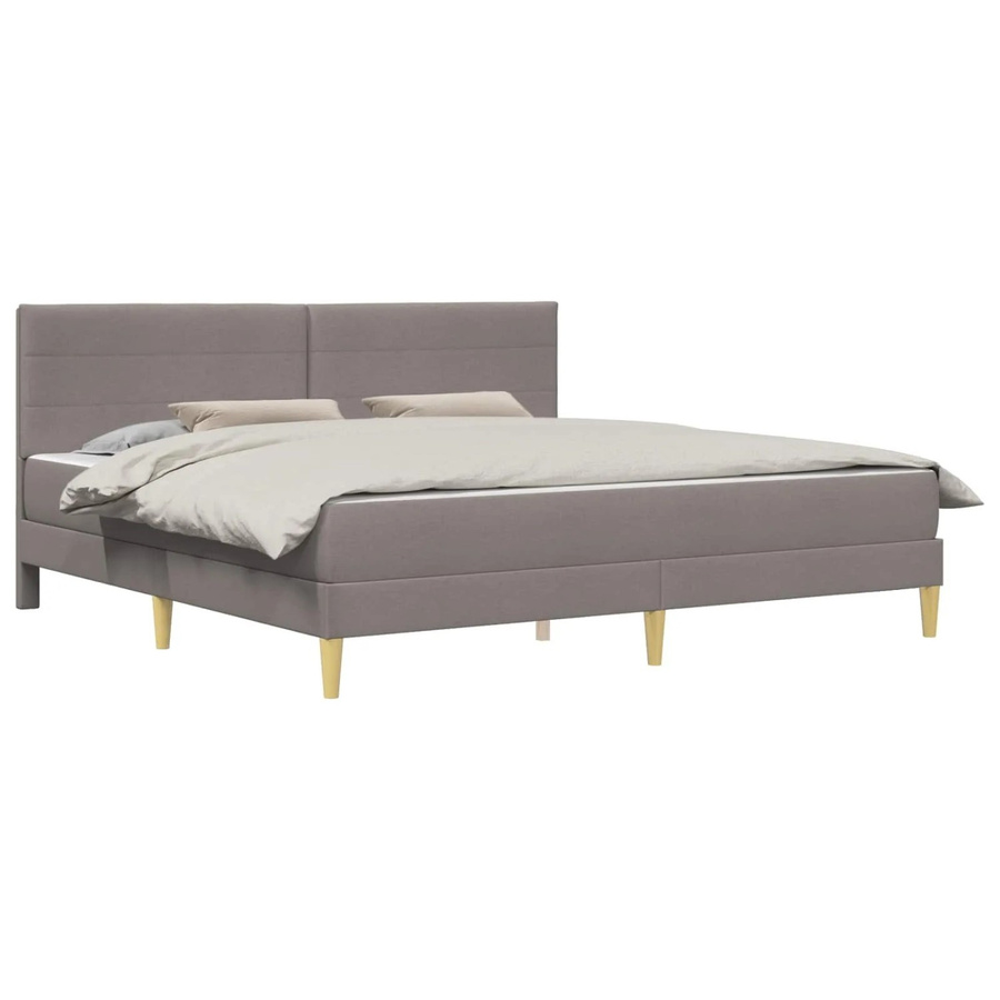 vidaXL Bettrahmen modern in Taupe mit Polsterung B/T/H: 200 x 200 x 206 cm - Bild 2