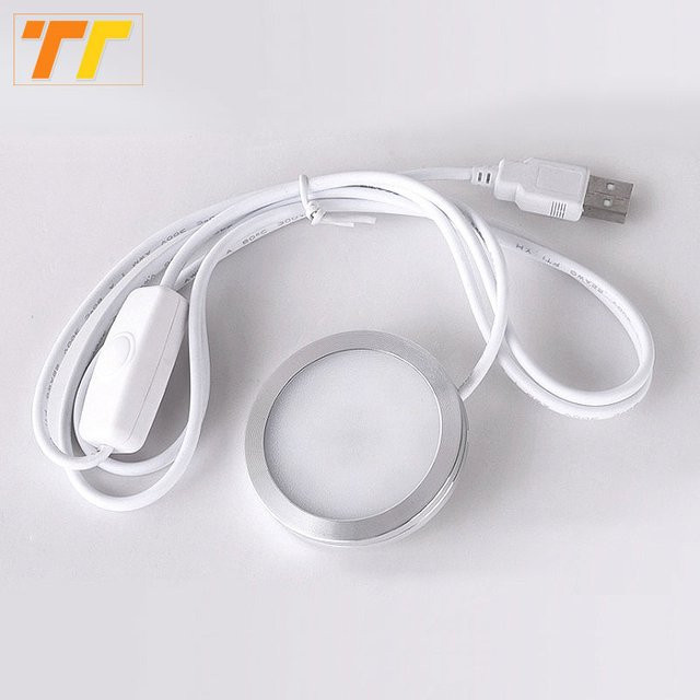 teetealy LED Unterschrank Beleuchtung mit USB 5V, 3W Spot Lampe für Schrank, Vitrine, Regal und Camper - Bild 1