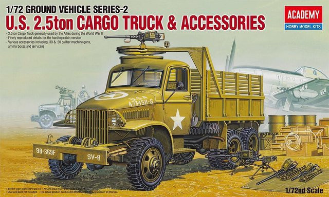 Academy US 2,5t Lkw + Zubehör, Fahrzeuge, Gelb - Bild 1