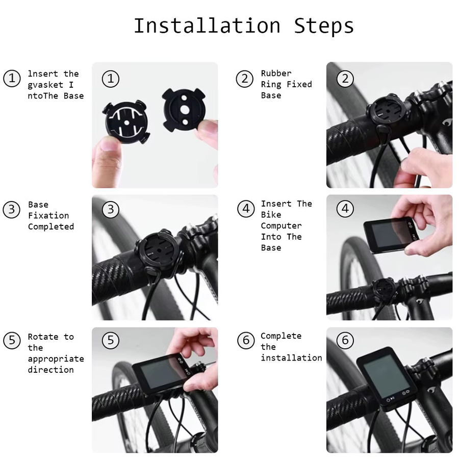 Bikevee GPS Fahrradcomputer mit Bluetooth und Hintergrundbeleuchtung in Schwarz - Bild 4