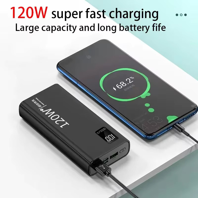 Power Bank mit 50000 mAh Kapazität und 120 W Schnellladefunktion in Schwarz - Bild 4
