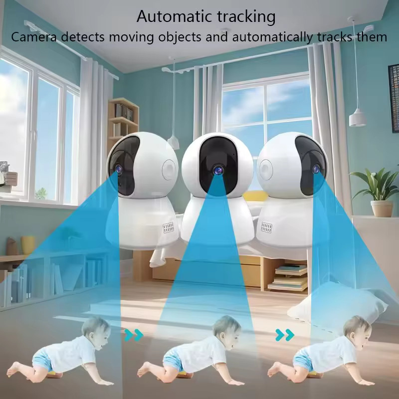 Tuya Smart Mini WLAN IP-Kamera 2K 400W mit automatischer Personenverfolgung und App-Steuerung, Weiß - Bild 3