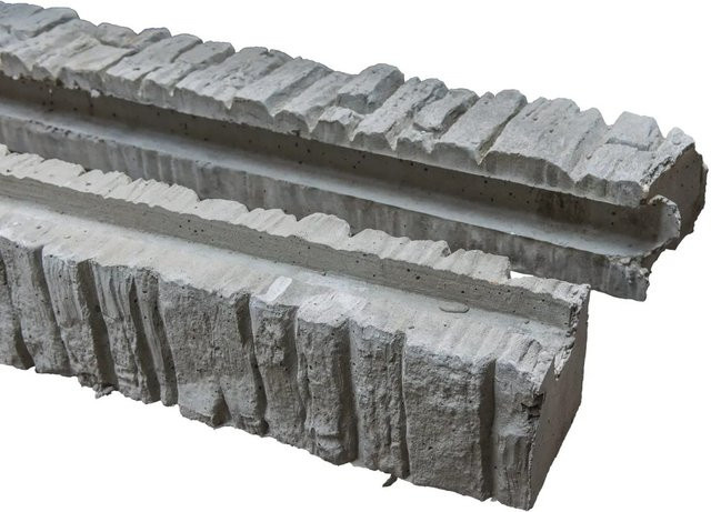 Beckers Betonzaun Eckpfosten Nostalgie in Betongrau, Höhe: 275 cm - Bild 1
