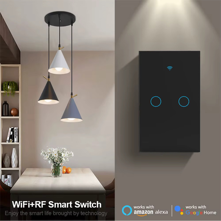 AXUS Smart WiFi Lichtwandschalter mit Ewelink App Steuerung, Touch Wireless Fernbedienung ohne Neutralleiter, kompatibel mit Alexa und Google Home - Bild 3