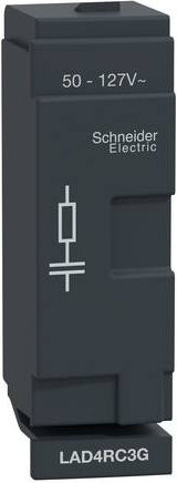 Schneider Electric LAD4RC3G Beschaltungsmodul RC-Glied 50-127VAC grau für D40A/D65A Kleinverteilerzubehör - Bild 1