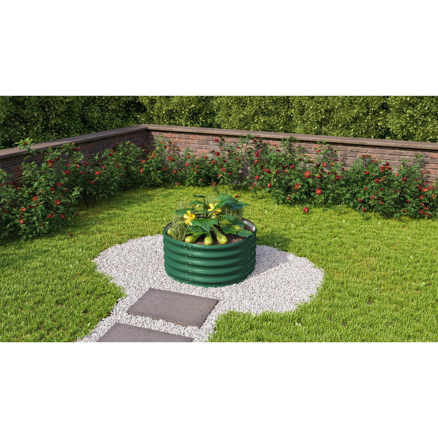 Vitavia Hochbeet Vita Rund 401 in Seegras Grün mit Schneckenschutz, B/T/H: 82 x 82 x 40 cm - Bild 4