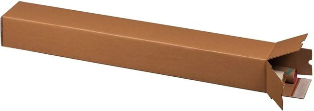 PROREGAL Plan-Box DIN A0 aus Wellpappe, verlängerbar mit Teleskophülle, Doppelter Selbstklebeverschluss und Aufreißfaden, Braun, L x B x H: 860 x 105 x 105 mm - Bild 1