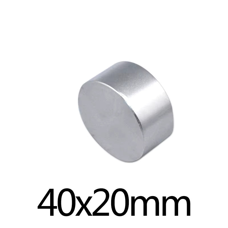 40 Stück runde Magnete in Silber für Heim, Büro und DIY, Durchmesser: 40 mm, Tiefe: 20 mm - Bild 2