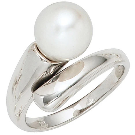 Colfem Ring 925 Silber, Perle, Damen, Größe 54 - Bild 1